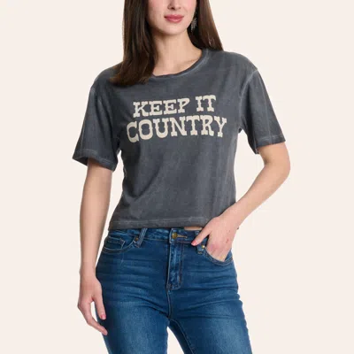 Zutter Women's Dark Gray Keep It Country Graphic T-shirt