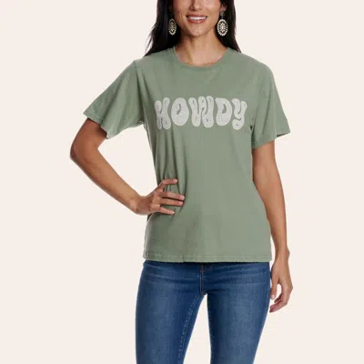 Zutter Women's Olive Howdy Graphic T-shirt In Green