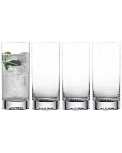 Zwiesel Glas Set Of 4 Echo Crystal Longdrink Glasses In Transparent
