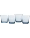 Zwiesel Glas Set Of 4 Together Crystal Glass Blue Dof Glasses In Blue