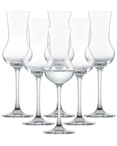 Zwiesel Glas Set Of 6 Bar Special 3.8oz Grappa Glasses In Transparent