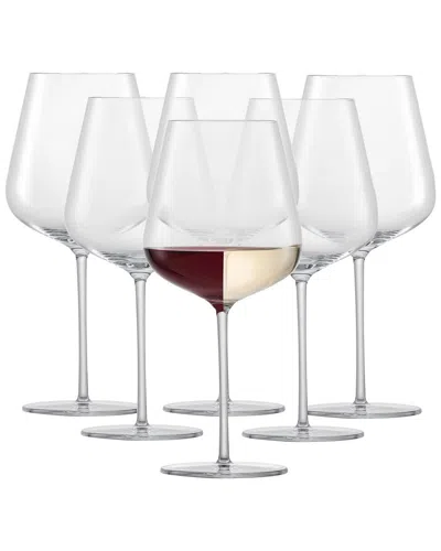 Zwiesel Glas Set Of 6 Vervino 23.2oz All-purpose Glasses In Transparent