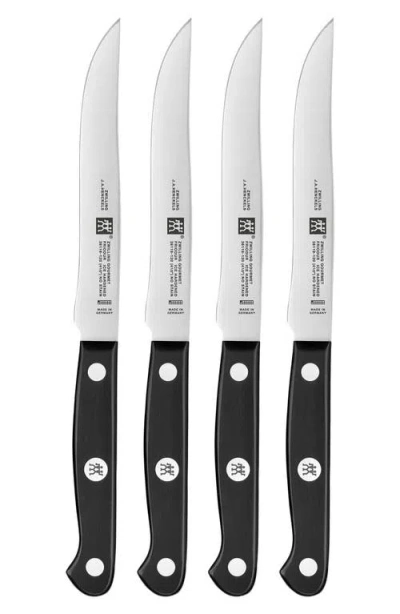 Zwilling 4-piece Gourmet Steak Knife Set In Silver