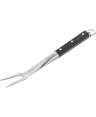 Zwilling Bbq Charcoal Grill Fork In Stainless Steel And Charcoal