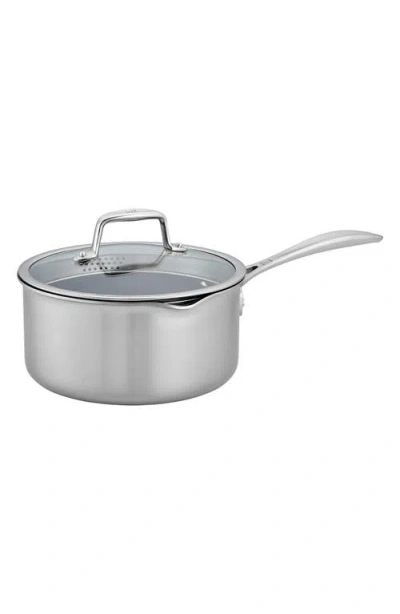 Zwilling Clad Cfx 3-quart Nonstick Saucepan In Stainless Steel