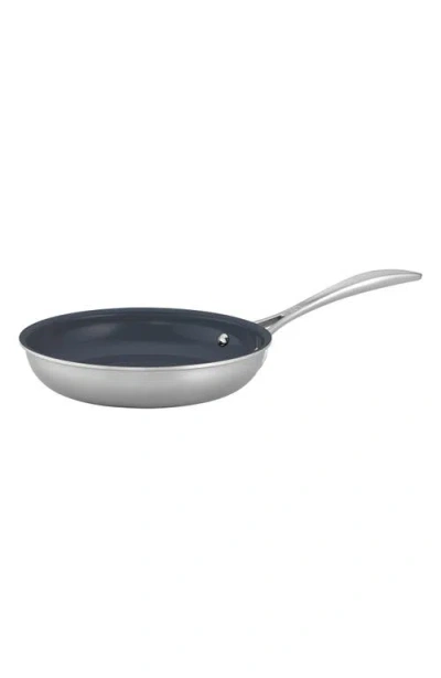Zwilling Clad Cfx 8-inch Stainless Steel Ceramic Nonstick Fry Pan In Silver