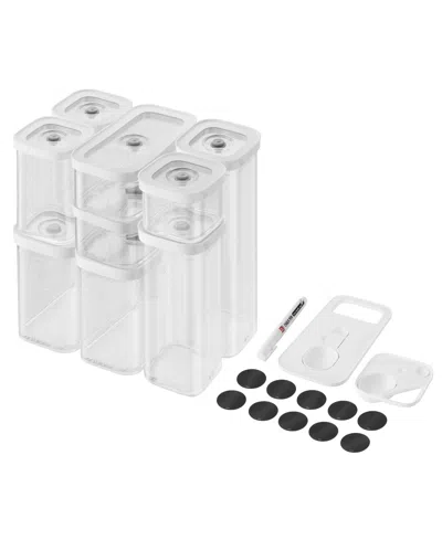Zwilling Cube 12-piece Small And Medium Food Storage Organizer Set In Transparent-white
