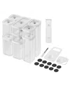 Zwilling Cube 12-piece Small And Medium Food Storage Set With Vaccum Pump In Transparent-white