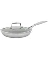 Zwilling Energy Plus 10-inch Stainless Steel Ceramic Nonstick Fry Pan With Lid In Stainless Steel,grey
