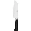 Zwilling Four Star 7-inch Hollow Edge Santoku Knife
