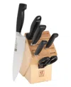 Zwilling Four Star 7-pc. Knife Block Set In Black