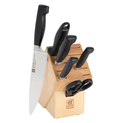 Zwilling Four Star 7-pc Knife Block Set In Black