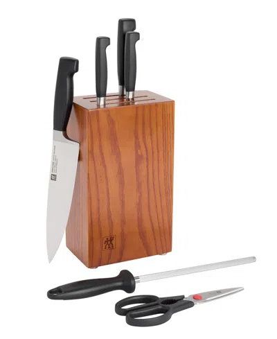 Zwilling Four Star 7-pc. Knife Block Set In Brown
