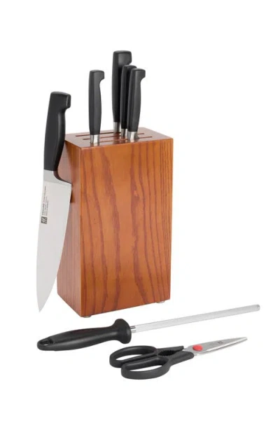 Zwilling Four Star 8-piece Knife Block Set In Silver