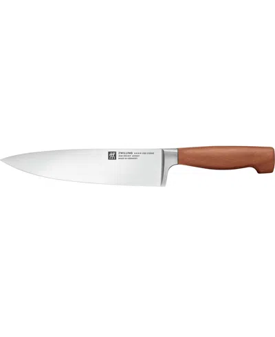 Zwilling Four Star Wood 8" Chef's Knife In Silver,brown