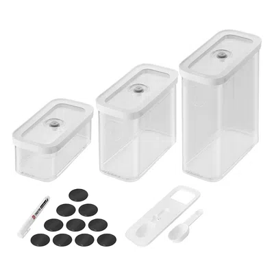 Zwilling Fresh & Save Cube 5 Piece Medium Container Set In Transparent-white