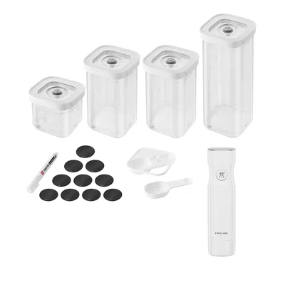 Zwilling Fresh & Save Cube 6-piece S Vacuum Starter Set In Transparent-white