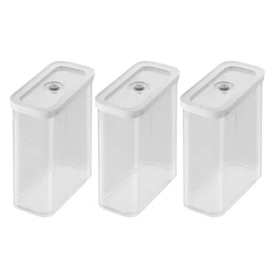 Zwilling Fresh & Save Cube Box, Cereal Set, 3-pc, Medium X-tall Cube, 3m Containers, 3-qt In Transparent