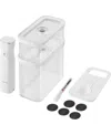 Zwilling Fresh Save Cube 5-piece Vacuum Starter Set In Transparent-white