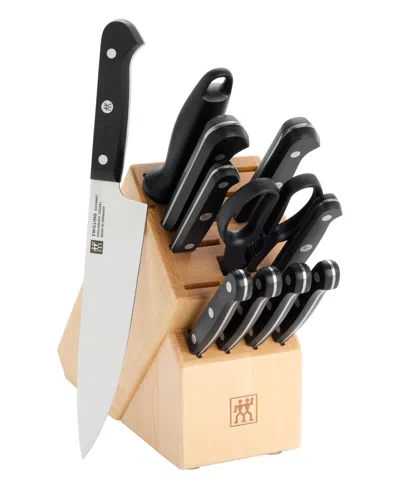 Zwilling Gourmet 12-piece Knife Block Set In Silver,black
