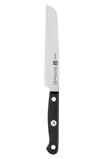 Zwilling Gourmet 5-inch Serrated Utility Knife In Black