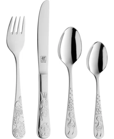 Zwilling Grimm's Fairy Tales Children's 4-pc. Flatware Place Setting In Silver