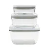 Zwilling J. A. Henckels Fresh & Save Vacuum Glass Containers, Set Of 3 In White