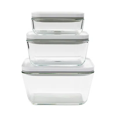 Zwilling J. A. Henckels Fresh & Save Vacuum Glass Containers, Set Of 3 In White