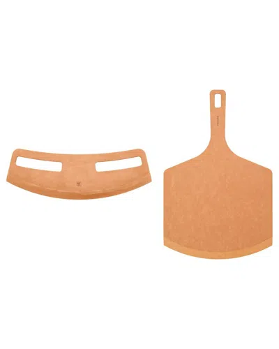 Zwilling J.a. Henckels Bbq & 2pc Pizza Peel & Cutter Set In Brown