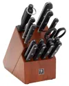 Zwilling J.a. Henckels Classic Precision 16pc Knife Block Set In Black