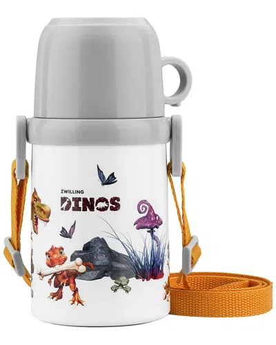 Zwilling J.a. Henckels Dinos 12.8oz Thermo Bottle With Cup In White