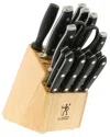 Zwilling J.a. Henckels Forged Premio 17pc Knife Block Set In Black