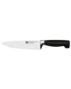 Zwilling J.a. Henckels Four Star 7in Chef's Knife In Black