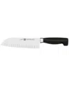 Zwilling J.a. Henckels Four Star 7in Hollow Edge Santoku Knife