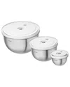 Zwilling J.a. Henckels Fresh & Save 3pc Stainless Steel Vacuum Bowl Set
