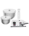 Zwilling J.a. Henckels Fresh & Save 9pc Stainless Steel Vacuum Bowl Starter  Set In Silver