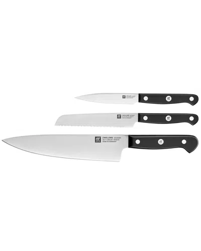 Zwilling J.a. Henckels Gourmet 3pc Knife Set In Silver