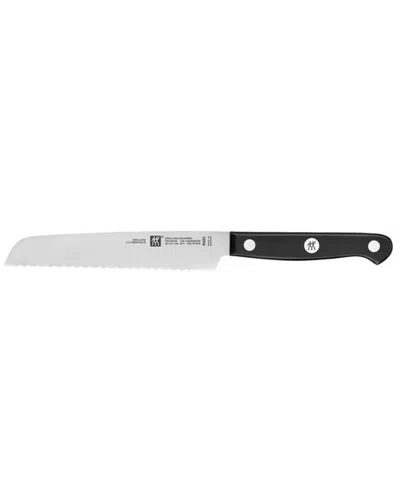 Zwilling J.a. Henckels Gourmet 5in Z15 Serrated Utility Knife In Black