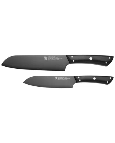 Zwilling J.a. Henckels Henckels Noir 2pc Asian Knife Set In Black
