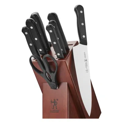 Zwilling J.a. Henckels Henckels Solution 10-piece Knife Set With Block, Chef Knife, Paring Knife, Utility Knife, Bread Knif In Black