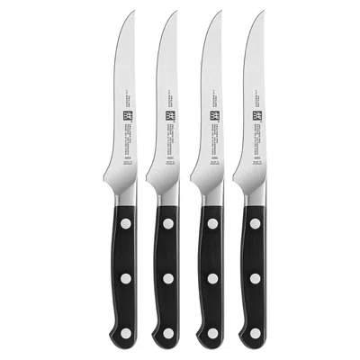 Zwilling J.a. Henckels Pro 4-piece Steak Set In Black