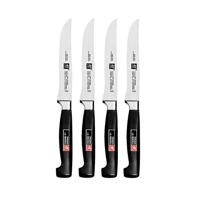 Zwilling J.a. Henckels Twin Four Star 4-piece Steak Set In Silver