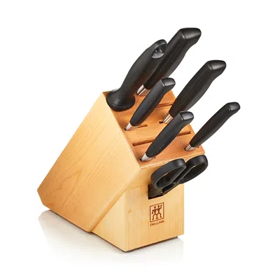 Zwilling J.a. Henckels Twin Four Star 8-piece Knife Block Set In Black/stainless Steel