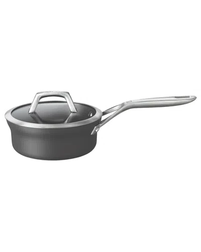 Zwilling J.a. Henckels Motion Hard Anodized 1.5qt Aluminum Nonstick Sauce Pan  With Lid In Black