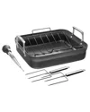 Zwilling J.a. Henckels Motion Hard Anodized 16x14in Nonstick Roaster Pan In Black