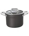 Zwilling J.a. Henckels Motion Hard Anodized 4qt Aluminum Nonstick Soup Pot In Black