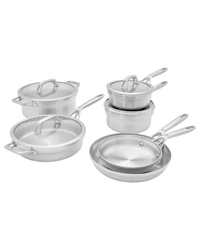 Zwilling J.a. Henckels Motion Stainless Steel 10pc Cookware Set In Metallic