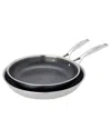 Zwilling J.a. Henckels Paradigm 2pc Stainless Steel Fry Pan Set In Black