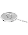 Zwilling J.a. Henckels Peak 10in Stainless Steel Nonstick Dual Fry Pan With  Lid In Silver