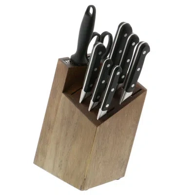 Zwilling J.a. Henckels Pro 9 Piece Knife Set In Black Matte